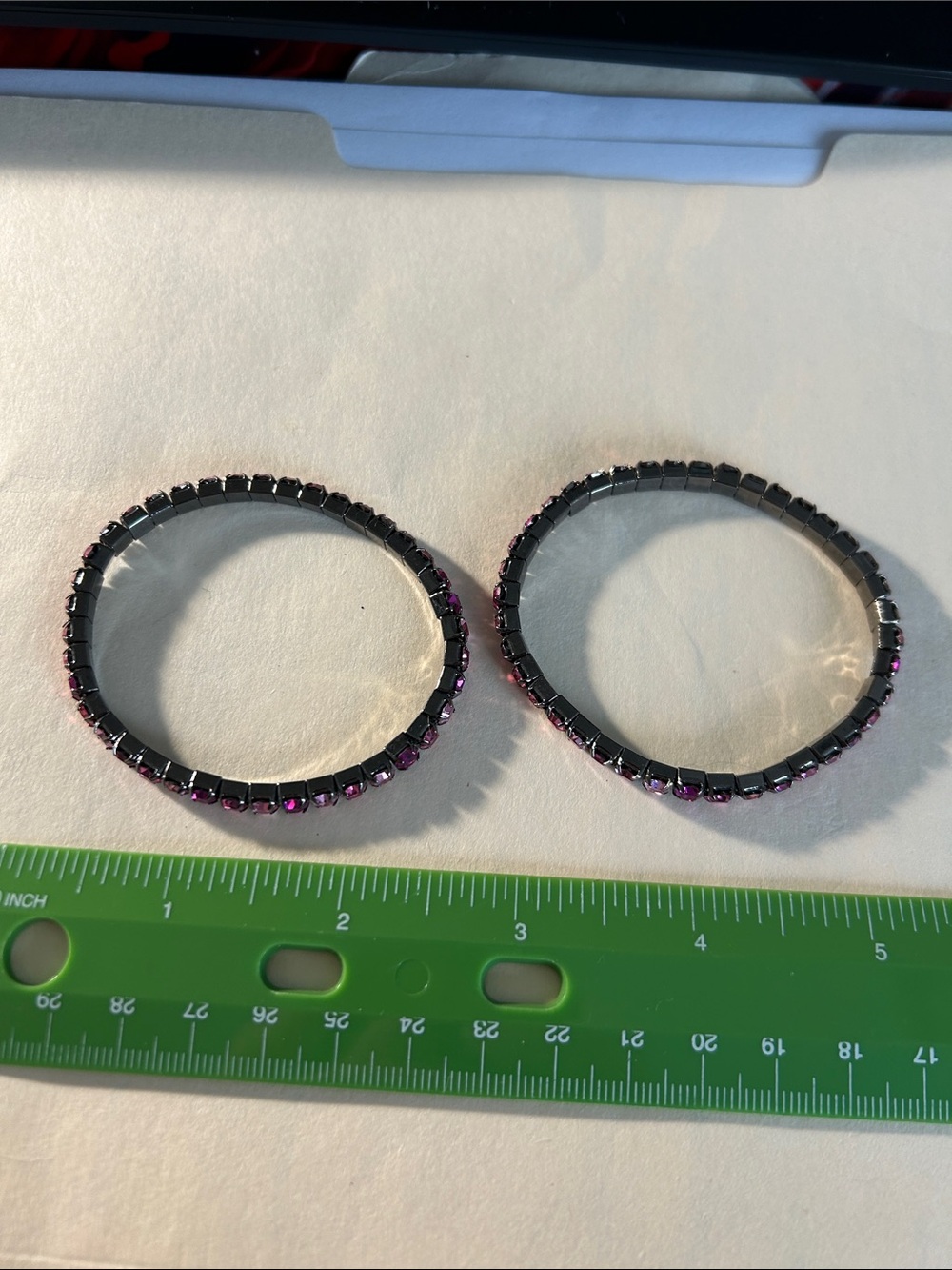 Magenta bracelet set - Picture 2 of 3